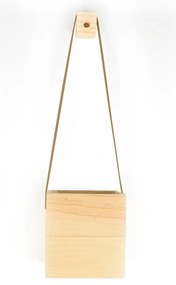 Colgante barna fenyőfa kaspó, 17 x 62 cm - Surdic