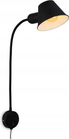 Briloner éjjeli lámpa 55 cm, fekete, flexibilis kar, E27, Bri 2089-015