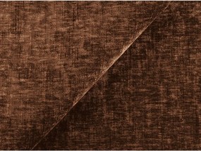 Terrakotta színű zsenília kinyitható sarokkanapé (bal oldali-heverő résszel) Kuki – Makamii