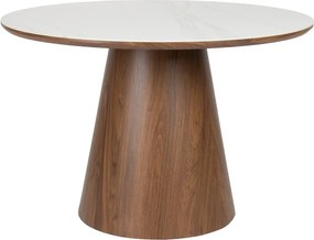 Kerek étkezőasztal kő asztallappal ø 115 cm Almira – White Label