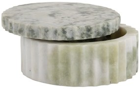 Világoszöld dekoratív kő tárolódoboz ø 15x6 cm Marble – PT LIVING