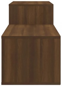 barna tölgyszínű szerelt fa cipősszekrény 150x35x45 cm
