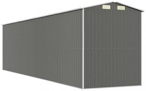 világosszürke horganyzott acél kerti fészer 192 x 772 x 223 cm