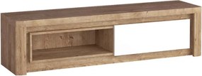 Aldabra Livinio L-9 tv állvány, ribbeck tölgy / fényes fehér