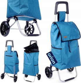 Bevásárlókocsi bevásárlótáska kék gurulós bevásárlótáska bevásárló tartóval