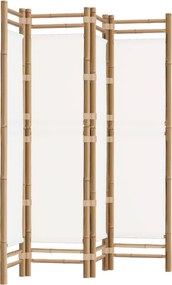 vidaXL 4 paneles összecsukható bambusz és vászon térelválasztó 160 cm