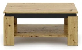 Dohányzóasztal LUNO artisan tölgy/fekete