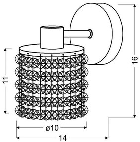 Fali lámpa ROYAL 1xG9/40W/230V