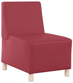 bordó műbőr kanapéfotel 55 cm