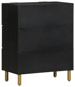 2db fekete szerelt fa tálalóasztal 60 x 33 x 75 cm