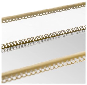 Fém dekoratív tálca szett 2 db-os 14x24 cm – Casa Selección