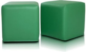 Babzsák block kocka sötétzöld ökobőr TiaHome