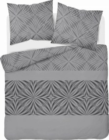 Ágyneműhuzat Pamut 220x200 Geometrikus Hamuszürke