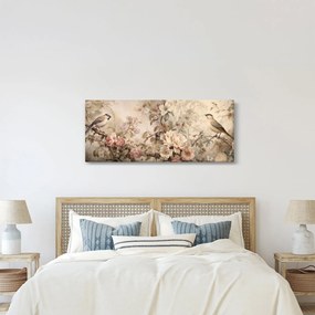 Kép - Vintage madár festmény (120x50 cm)