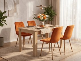 Terrakotta bársonyszék LAVA