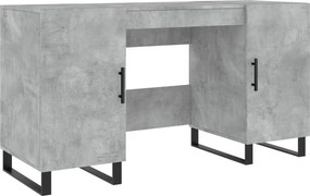 vidaXL betonszürke szerelt fa íróasztal 140 x 50 x 75 cm