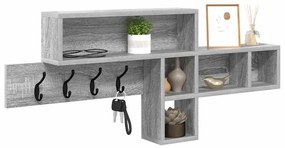 Fali Kabáthorog Szürke sonoma 100 x 12 x 43.5 cm Faanyag