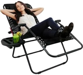 Regina kerti relaxációs szék, fekete
