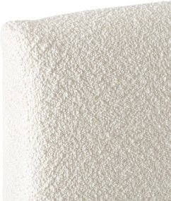 Kárpitozott ágy 160 × 200 cm ágyneműtartóval MARSYLIA krémszínű buklé szövet