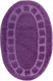 Fürdőszobaszőnyeg Gumírozott Ovális Lila Puha Óceán 60x100 cm
