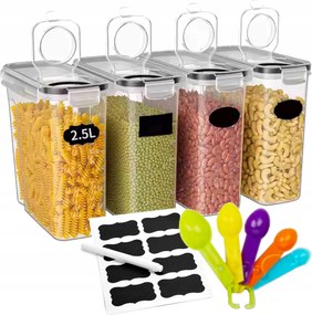 Ételtároló Dobozok szett 4x2,5L Műanyag Ételtároló doboz