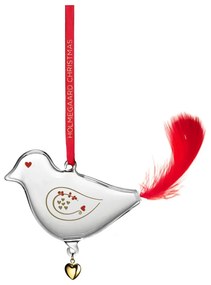 Üveg kézzel fújt karácsonyfadísz 7 cm Ann-Sofi Romme Annual Christmas Bird 2025 – Holmegaard