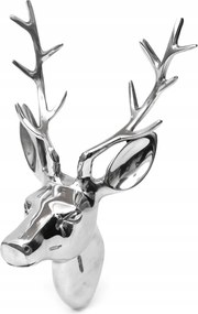 Fali Dekoráció Szarvas Szarv Ezüst 30cm Trófea Kép