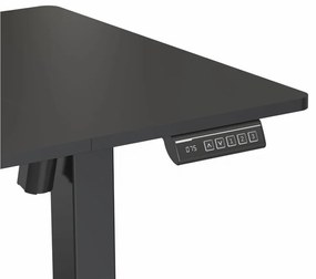 Elektromosan állítható magasságú íróasztal - 140x60cm fekete ülő-/állómunkához - LVN System Lite LV1713