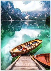 Poszterek 50x70 Csónak a hegyi tavon