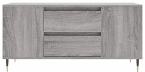 szürke sonoma színű szerelt fa dohányzóasztal 102x44,5x50 cm