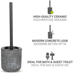 Szürke kerámia WC-kefe Sacile – Wenko