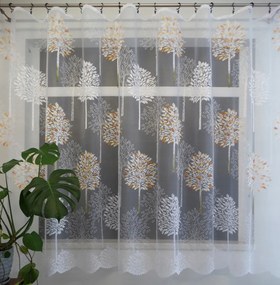 Mg Függöny 125/029 Fehér Fa pom 300x175 szegélyezett Bt