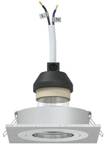 beépített spotlámpák 24 db Négyzet GU10 Ezüst 91x91 mm