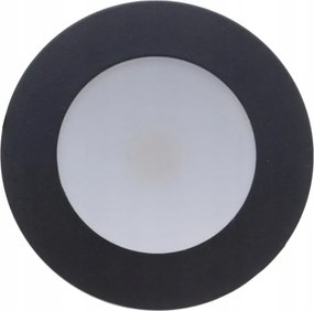 Bútorvilágító kör 2W, 4000K, Fekete
