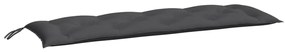 2 db antracit oxford szövet kerti padpárna 150 x 50 x 7 cm