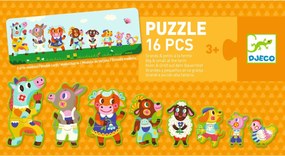 Sorozatkirakó puzzle - Nagyok és kicsik a tanyán, 16 db-os - Big and small on the farm