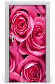 Ajtóposzter rózsaszín rózsa 75x205 cm