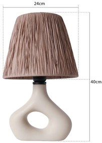 Bézs asztali lámpa papír zsinór búrával (magasság 40 cm) Serin – Opviq lights