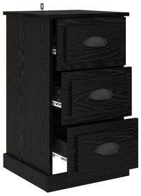 vidaXL Éjjeliszekrény fiókkal Fekete tölgy 39 x 39 x 67,5 cm Faanyag