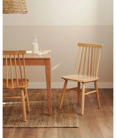 Natúr színű kaucsukfa étkezőszék szett 2 db-os – Kave Home