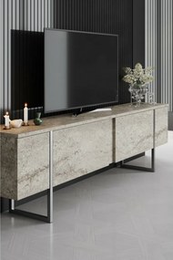 Luxe Travertine and Silver TV-állvány