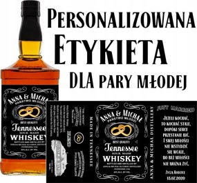 Címke Matrica Whisky Pár Fiatal Ajándék Esküvő Személyre Szabott