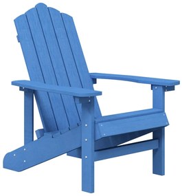vidaXL vízkék HDPE kerti adirondack szék