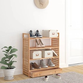 tömör diófa cipőállvány fiókkal 70 x 27 x 81 cm