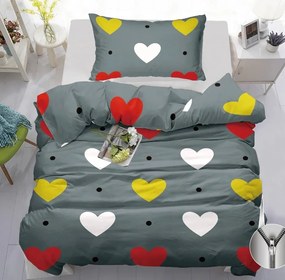 A Színes Szív szürke 70×90+140×200 cm