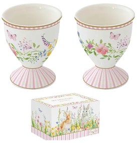 Húsvéti porcelán tojástartó 6,5 cm 2 db-os Happy Easter