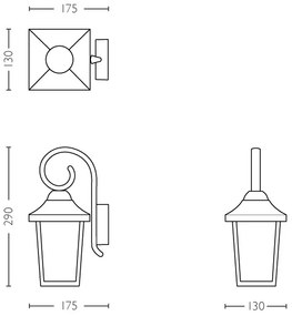 Philips 17236/30/PN - Kültéri lámpa MYGARDEN BUZZARD 1xE27/60W/230V