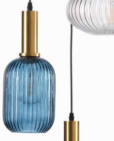 ONLI - Csillár zsinóron DOROTY 1xE27/22W/230V kék/arany