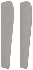 világosszürke szövet fejtámla szárnyakkal 83 x 23 x 118/128 cm