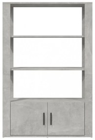 betonszürke szerelt fa tálalószekrény 80x30x119,5 cm